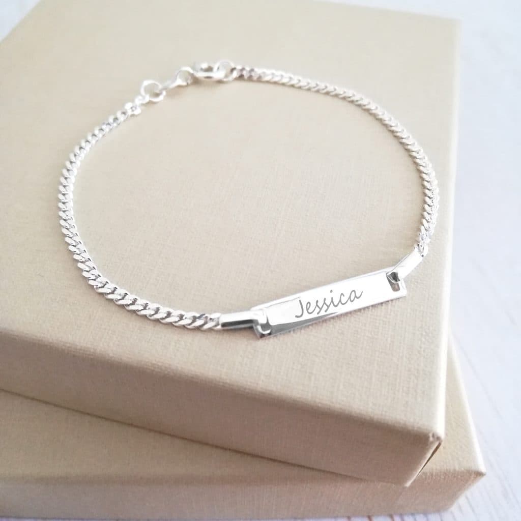 Engraved Silver Bracelet